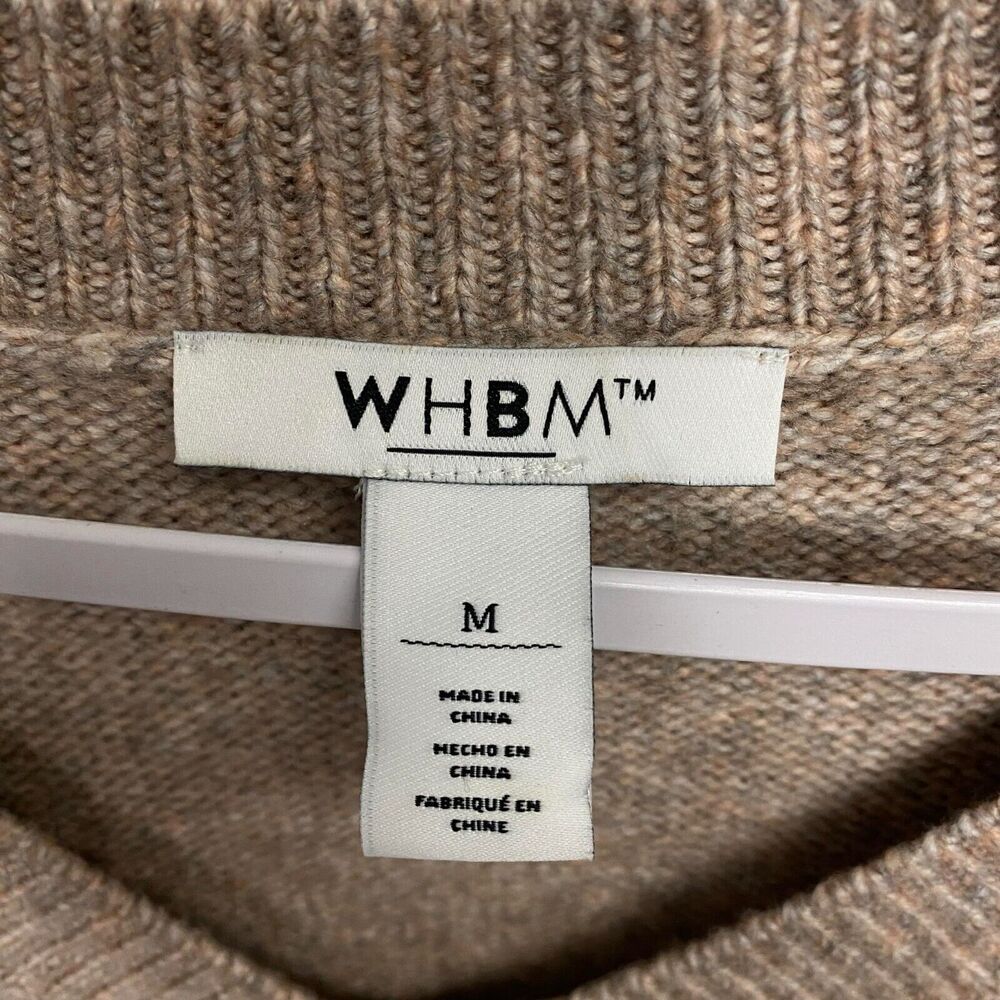 WHBM White House Black Market Brown V-Neck Pullover Women's Sweater Size M Fall - Picture 9 of 9